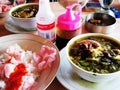 Breakfast with local cuisines in Indonesia