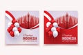 Indonesia independence day social media banners