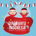 Indonesia Independence Day With Character