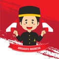Indonesia Independence Day With Character
