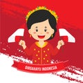 Indonesia Independence Day With Character