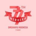 Indonesia independence day creative paper style banner