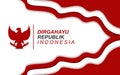 Indonesia independence day 17th august, greeting card design banner