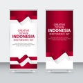 Indonesia Independent Day Poster Creative Design Illustration Vector Template Royalty Free Stock Photo