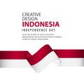 Indonesia Independent Day Poster Creative Design Illustration Vector Template Royalty Free Stock Photo