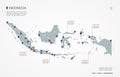 Indonesia infographic map vector illustration.