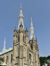 A Catholic cathedral with its steeples in Jakarta, Indonesia Royalty Free Stock Photo