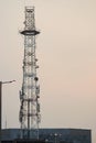 indonesia, jakarta, july 22 2023, an internet network tower stands in the middle of the city center.