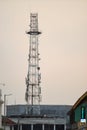 indonesia, jakarta, july 22 2023, an internet network tower stands in the middle of the city center.