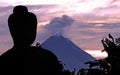 Indonesia, java, Borobudur: Merapi Volcano Royalty Free Stock Photo