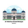 Medan Majesty: Al-Mashun Grand Mosque - Indonesia Landmark Royalty Free Stock Photo