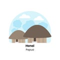 Honai Haven: Icon of Indonesia Landmark Papua Royalty Free Stock Photo