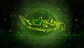 Indonesia Map on Digital Background Royalty Free Stock Photo