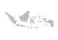 Indonesia Map - Vector Pixel Solid Contour