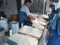 Indonesia March 7, 2022, various types of rice sold by traders at the Murakata traditional market