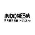 Indonesia merdeka local lettering text design