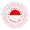 Indonesia national day badge.