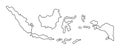 Indonesia outline map vector illustration