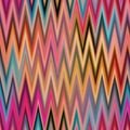 Indonesia space dyed gradient ikat pattern. Seamless colorful variegated zig zag effect. Retro 1970 s fashion fashion