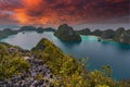 Indonesia superb sunset in Papua Raja-Ampa