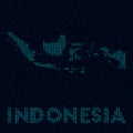 Indonesia tech map. Royalty Free Stock Photo