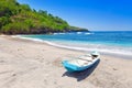 Indonesia.Traditional national boat on ocean coast