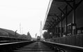 Indonesia Train Station in Black and White