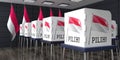 Indonesia - voting booths - election concept