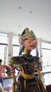 Indonesian authentic wayang golek, wooden carved rod puppet