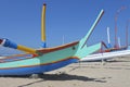 Indonesian Balinese fishing boats on Sanur Beach Bali Indonesia