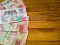 Indonesian banknotes worth 100000 rupiah Royalty Free Stock Photo