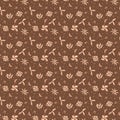 Indonesian batik with plant flower motifs seamless pattern for Wallpaper, whole Cloth, textile, Original From Indonesia