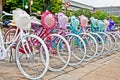 Indonesian bicycles for rent in Jakarta, Indonesia. Royalty Free Stock Photo