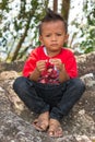 Indonesian boy playing.