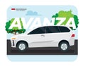 Indonesian Car Series White Toyota Avanza