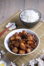 Indonesian Chinese classic food babi kecap or braised pork