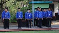 Indonesian Civil Servants are attending the ceremony wearing Korpri clothes Royalty Free Stock Photo