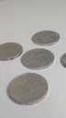 Indonesian coins taken from a super close distance and side angle