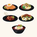 Indonesian Cuisine. Masakan Indonesia.Indonesian Foods VECTOR