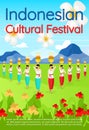 Indonesian cultural festival brochure template