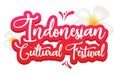 Indonesian cultural festival flat poster vector template