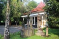 Indonesian cultural heritage buildings and statues Royalty Free Stock Photo