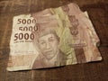 Indonesian Currency rupiah five thousand