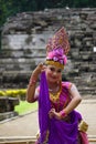 Indonesian dancers with traditional costumes are ready to perform to celebrate the World Dance Day Royalty Free Stock Photo