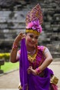 Indonesian dancers with traditional costumes are ready to perform to celebrate the World Dance Day Royalty Free Stock Photo