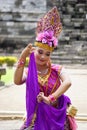 Indonesian dancers with traditional costumes are ready to perform to celebrate the World Dance Day Royalty Free Stock Photo