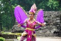 Indonesian dancers with traditional costumes are ready to perform to celebrate the World Dance Day Royalty Free Stock Photo