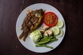 Indonesian dish ikan goreng fried fish