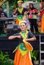 Indonesian do a flash mob traditional dance to celebrate national education day