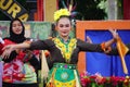 Indonesian do a flash mob traditional dance to celebrate national education day